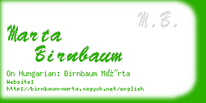 marta birnbaum business card